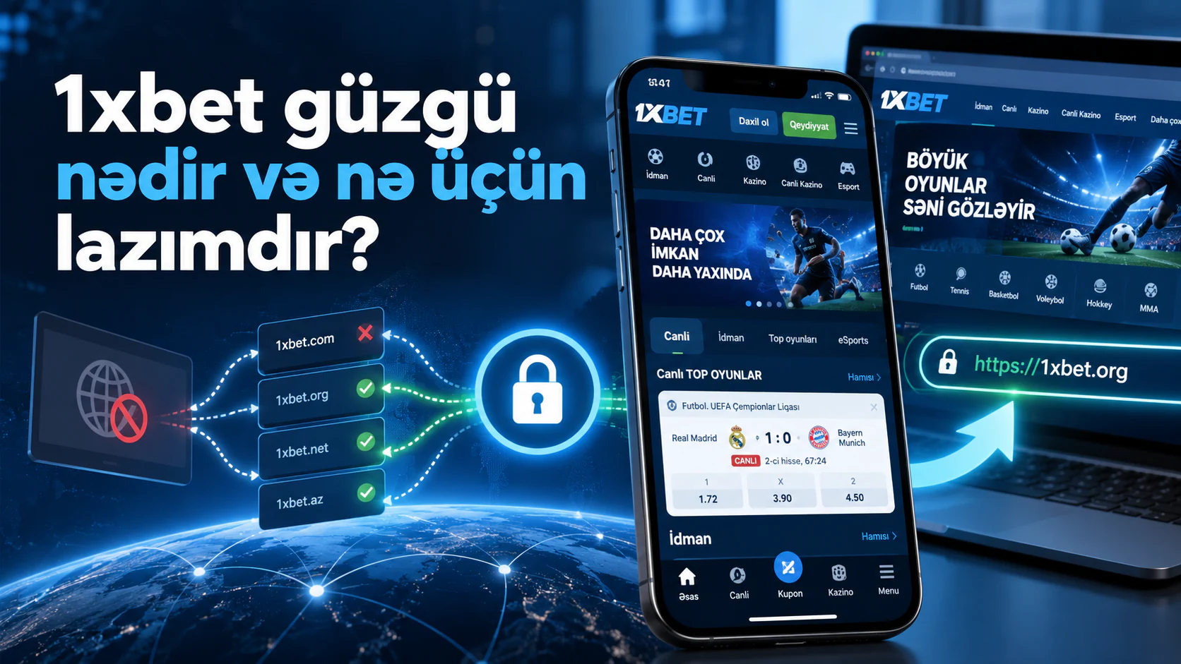 1xBet güzgüsündən təhlükəsiz istifadə üçün əsas qaydalar